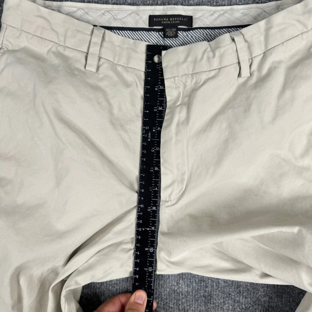 Banana Republic Pants Mens Size 32x32 Beige Gavin Chino Straight Cotton Khaki